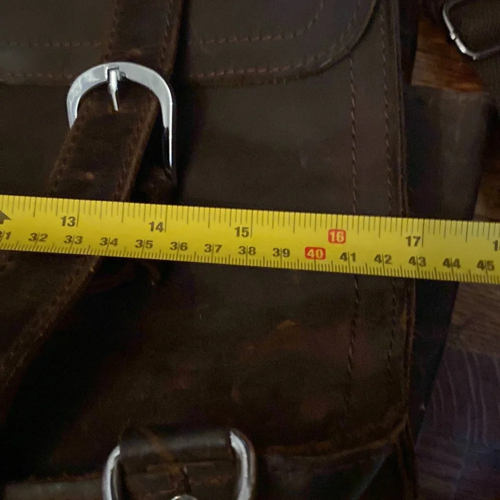 Kattee leather vintage briefcase 17x14x8”